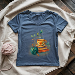 Tea & Thread Lady V-neck