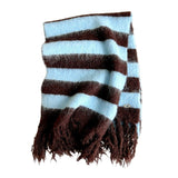 Bookshop Knit Mocha Blue Scarf