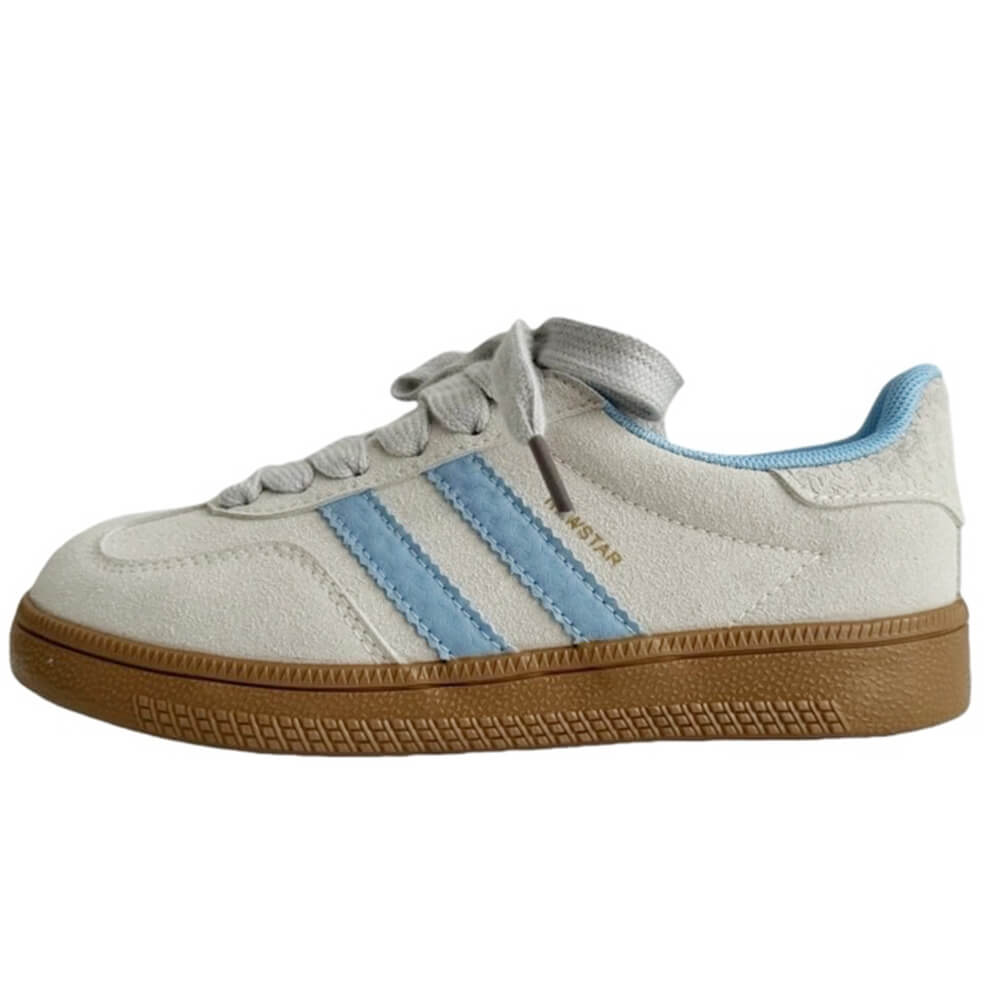 Light Grey & Blue Stripe Sneakers