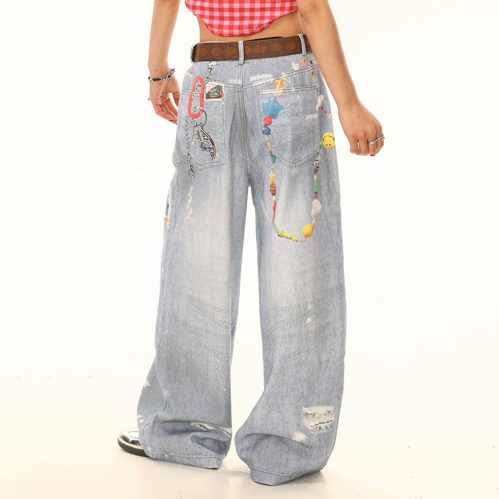 Lucky Trinket Wide-Leg Jeans