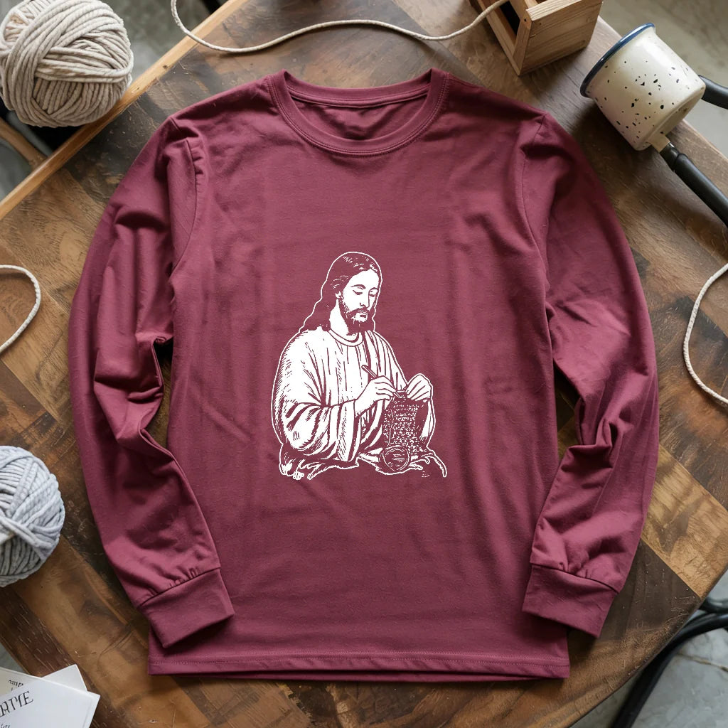 Jesus Crochet Long Sleeve T-shirt