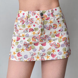 Mermaid Aesthetic Denim Mini Skirt