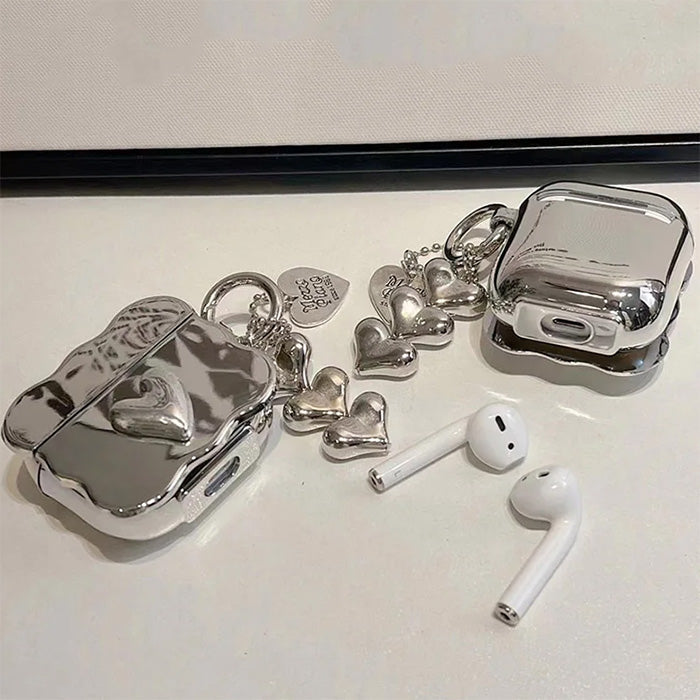 Grunge Aesthetic Metal Heart Airpods Case
