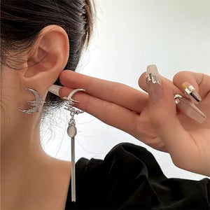 Moon Asymmetric Earrings