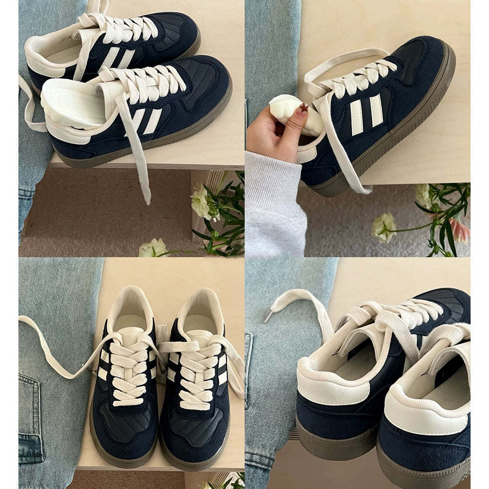 Saturday School Sneakers in Navy