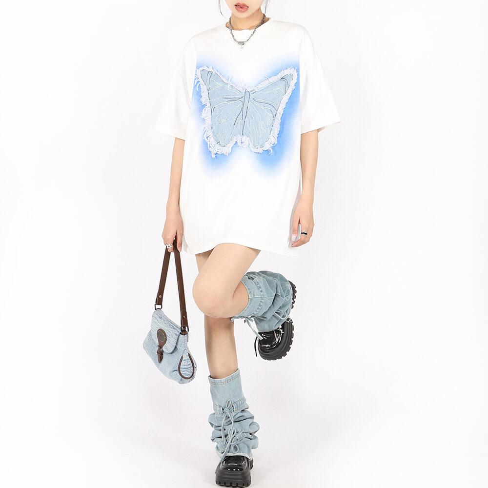 Neon Butterfly Oversized T-Shirt