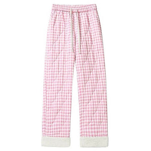 Pastel Checkered Puffer Pants