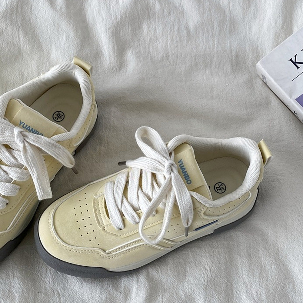 Pastel Yellow Aesthetic Sneakers