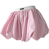 Pink Gingham Balloon Skirt