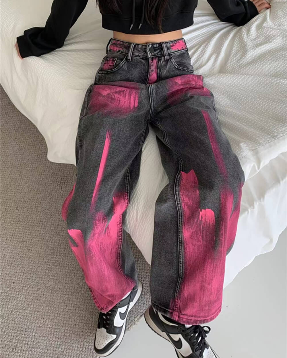 Teenage Crush Graffiti Baggy Jeans