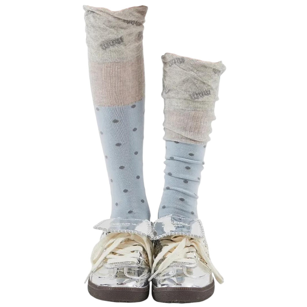Preppy Polka Dot Knee High Socks