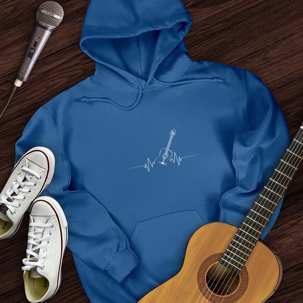 Acoustic Guitar Heart Beat Hoodie