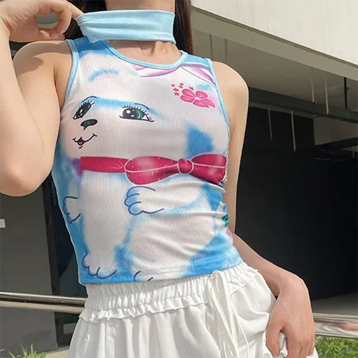 Puppy Y2K Aesthetic Tank Top