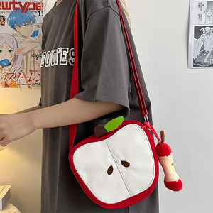 Red Apple Core Shoulder Bag