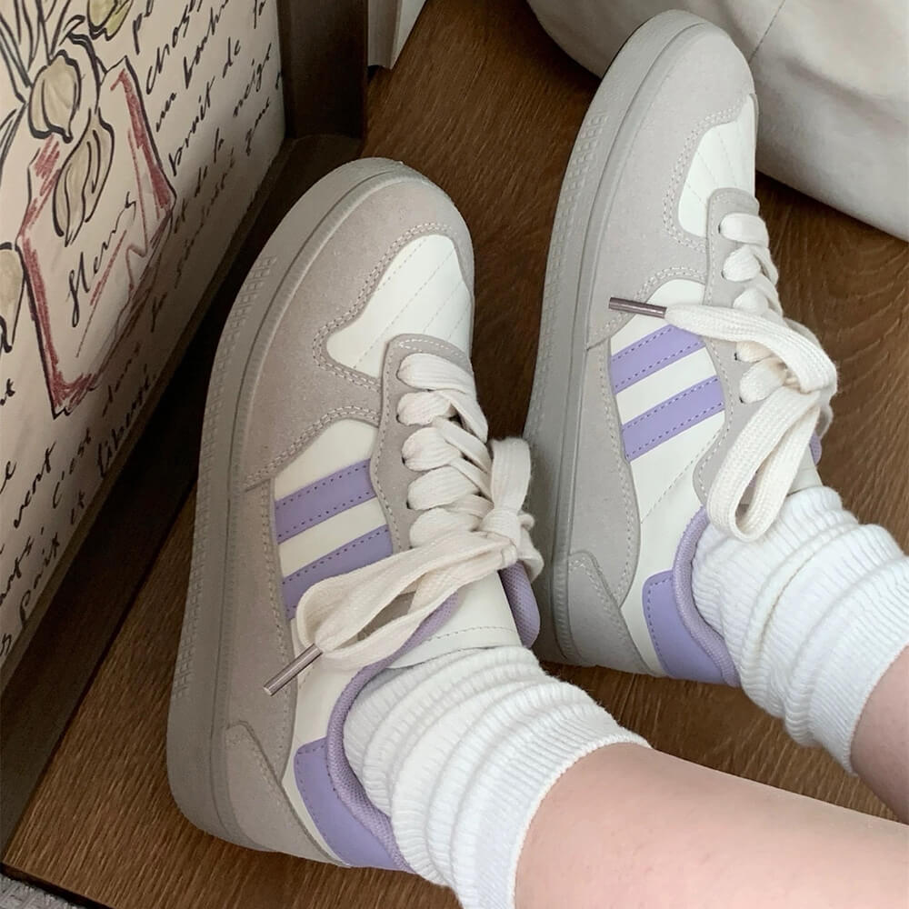 Saturday School Sneakers in Lavender