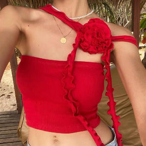 French Rose Ruffled Top