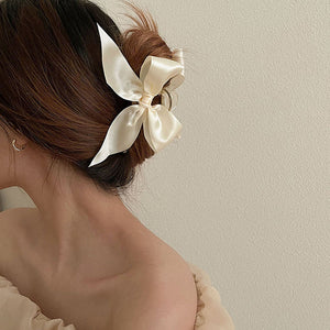 Satin Bow Hair Claw