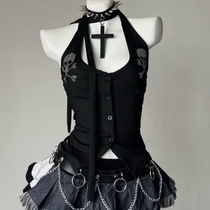 Emo Aesthetic Halter Top
