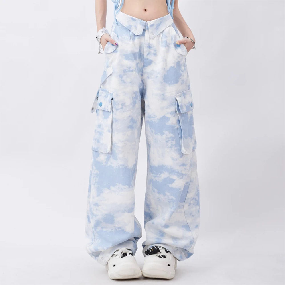Sky Blue Cargo Pants