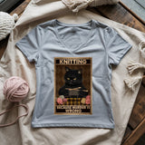 Knitting Because murder is wrong Lady V-neck