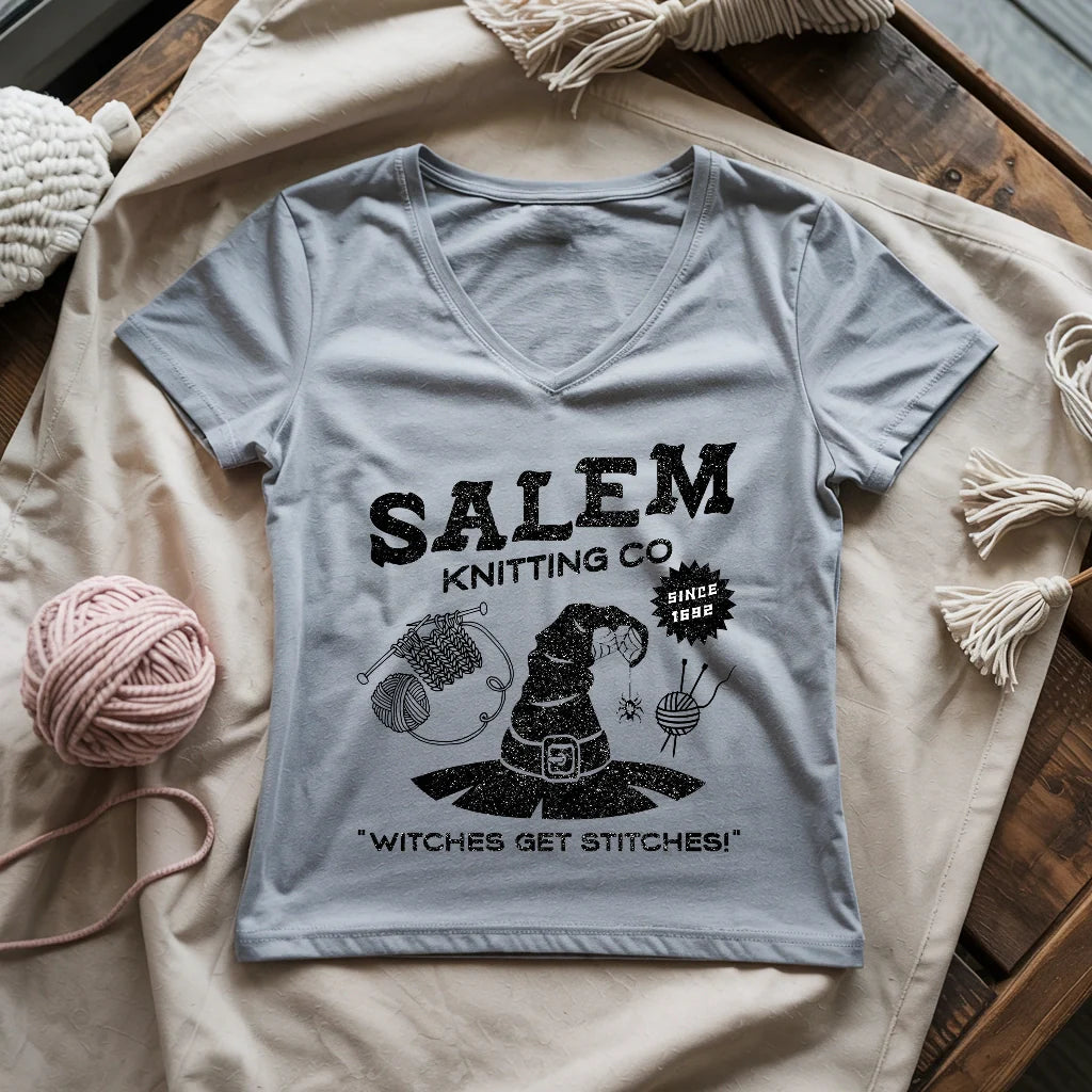 Salem Knitting Lady V-neck