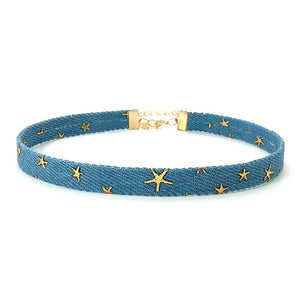 Star Girl Denim Choker