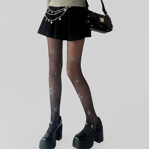 Star Girl Rhinestone Tights