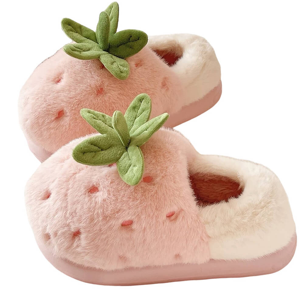 Strawberry Fluffy Slippers