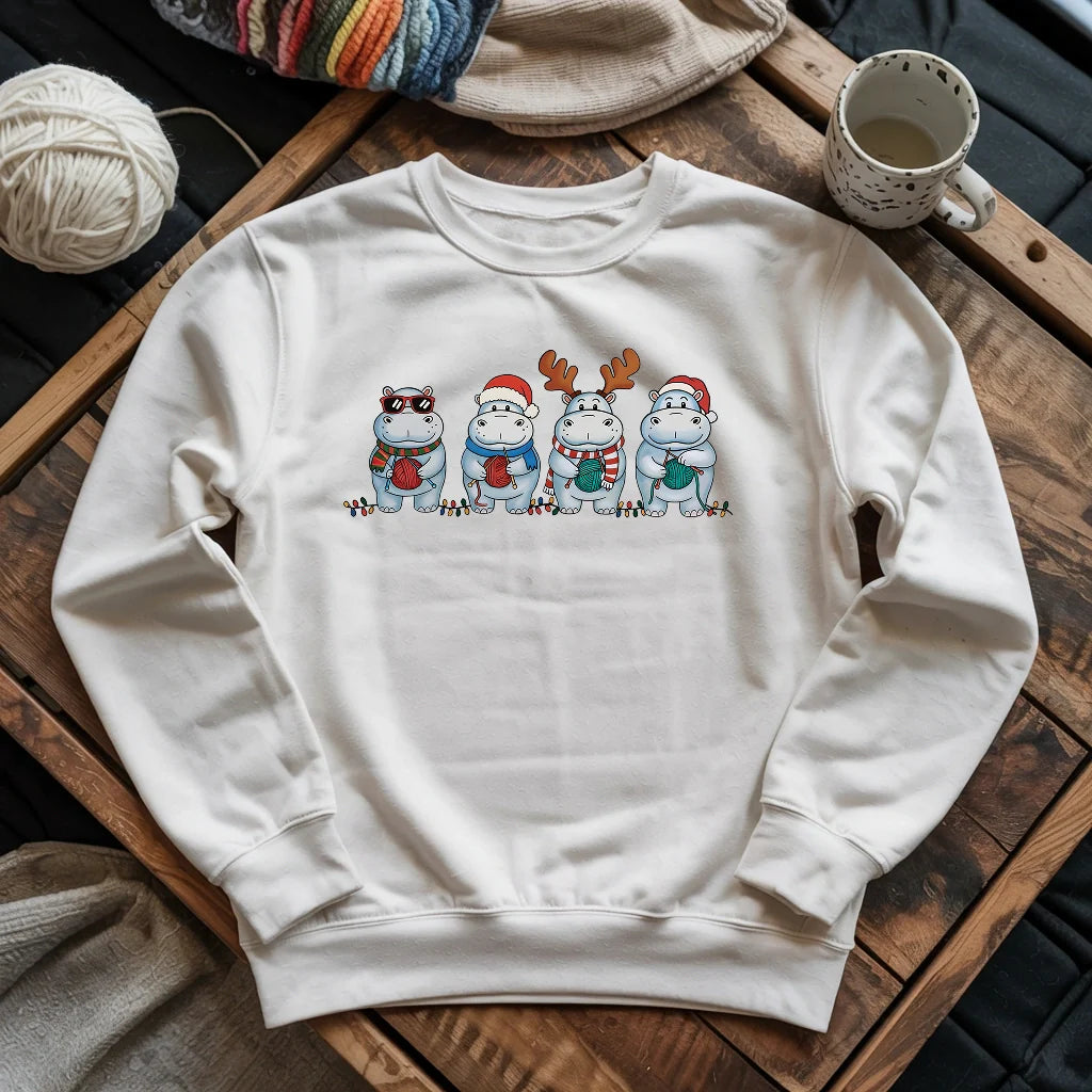 Hippo Knitmas Sweatshirt