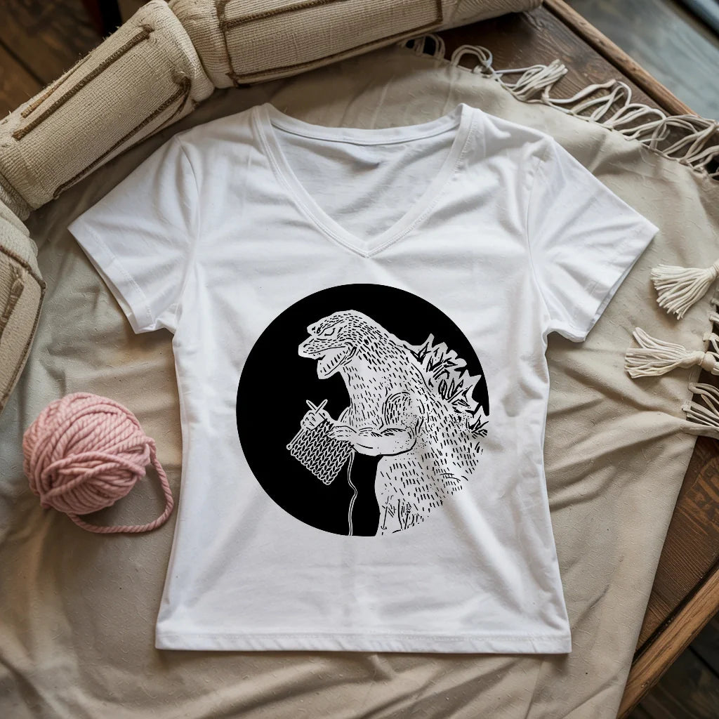 Knitzilla Lady V-neck