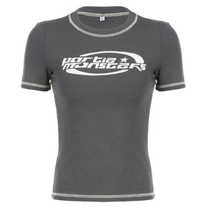 Ash Grey Aesthetic Star Top